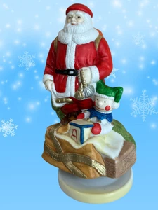 Vintage Santa Claus Music Box Figurine 7.5" Tall Plays Music – Great Condition - Picture 1 of 5