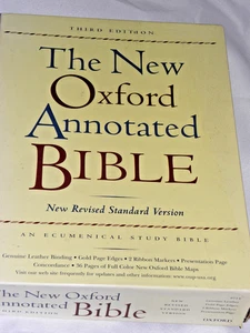 The New Oxford Annotated Bible NRSV BROWN LEATHER New Revised Standard Ed. 9714 - Picture 1 of 5