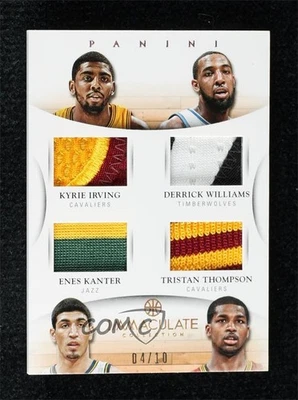 2012 Immaculate Quad Materials Prime /10 Derrick Williams Enes Kanter Rookie RC - Image 1 of 2