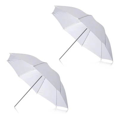 Neewer 2-Pack 33" White Translucent Soft Umbrella for Photo Video Studio - Image 1 of 4