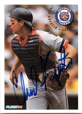 Chad Kreuter Signed 1994 Fleer Detroit Tigers #137 Autographed - Image 1 of 2