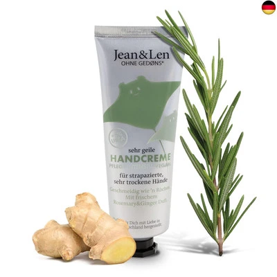 BESUCHE DEN JEAN &AMP; LEN-STORE Jean & Len Sehr geile Handcreme Rosemary & Ginger, mit Urea, Handpflege