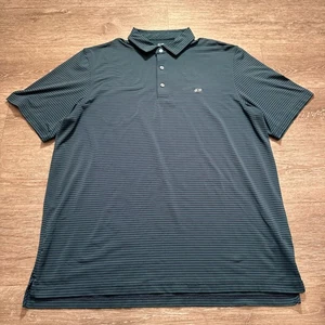 Vineyard Vines Poloshirt Herren XL blau gestreift Performance Wal Logo Golf Erwachsene - Bild 1 von 8