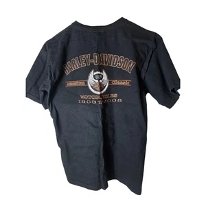Harley Davidson Schwarz 105th Anniversary 2008 Baumwolle USA Herren Gr. L - Bild 1 von 9