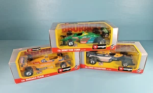 3x Bburago 1:24 Modellauto Burago Team 6109/Benetton Ford 6102/Race Champion - Picture 1 of 4