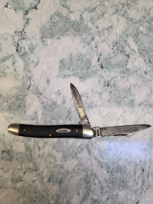 Navaja de bolsillo vintage Case XX #22087 2 hojas mango negro Foto 1 de 4