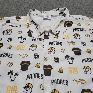 San Diego Padres Shirt Mens Medium 619 Aloha Hawaiian Jack In The Box SGA Adult  - Picture 1 of 12
