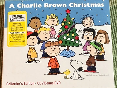 VINCE GUARALDI  A CHARLIE BROWN CHRISTMAS 11 TRACK CD w/BONUS DVD NEW SEALED! - Image 1 of 2