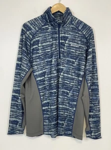 Maglione SIMMS Solarflex UPF 50 uomo pesca outdoor 1/4 zip taglia media - Foto 1 di 11