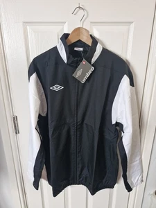 Umbro Shower Jacket Running Football Mens XL Extra Large Black - Picture 1 of 7