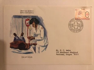 PNG STAMPS FDC 1981 RED CROSS - Picture 1 of 1