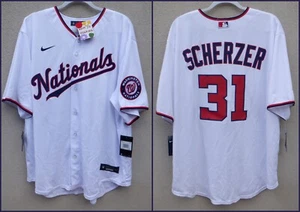 Nike Men's Max Scherzer Washington Nationals Jersey 31 White - 2XL READ - Picture 1 of 15
