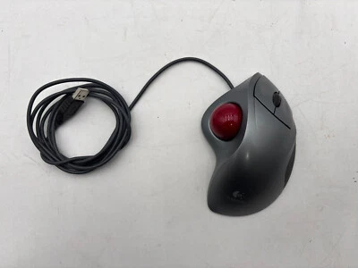 LogiTech Trackman Wheel USB Trackball Mouse- Model:  T-BB18 -TESTED - Image 1 of 4