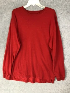 Duluth Long Tail T Shirt Men's L Large Long Sleeve Relaxed Fit Cotton Maroon - Picture 1 of 7
