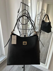 Furla Handtasche Belvedere - klassischer Luxus-Shopper in schwarz gold, NEU/OV!! - Bild 1 von 17