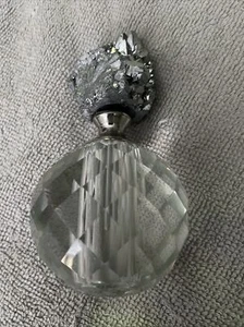 Stunning Vintage American Atelier Perfume Clear Bottle W/Stone Top - Picture 1 of 7