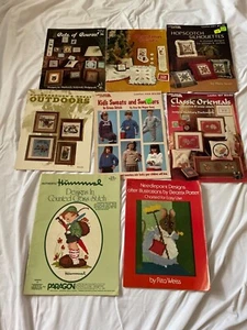 Vintage Needlecraft Pattern Booklets Lot Of 8 Featuring Beatrix Potter Hummel Or - Picture 1 of 9