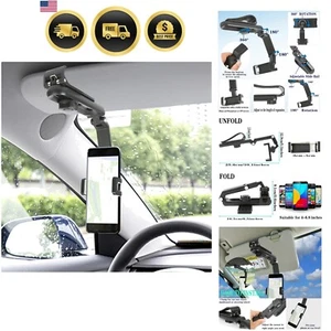 Support Téléphone Voiture Pare Soleil Rotatif 360° Support Universel pour Smartphones - Photo 1 sur 9