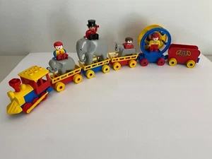 Lego Duplo Circus Zoo Train Ringmaster Elephant Horse Train Cars Clowns - Picture 1 of 8