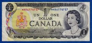 Canada $1 1973 BC-46aA / P-85a(1) CIRCULATED REPLACEMENT NOTE *MR6774757 - Picture 1 of 2