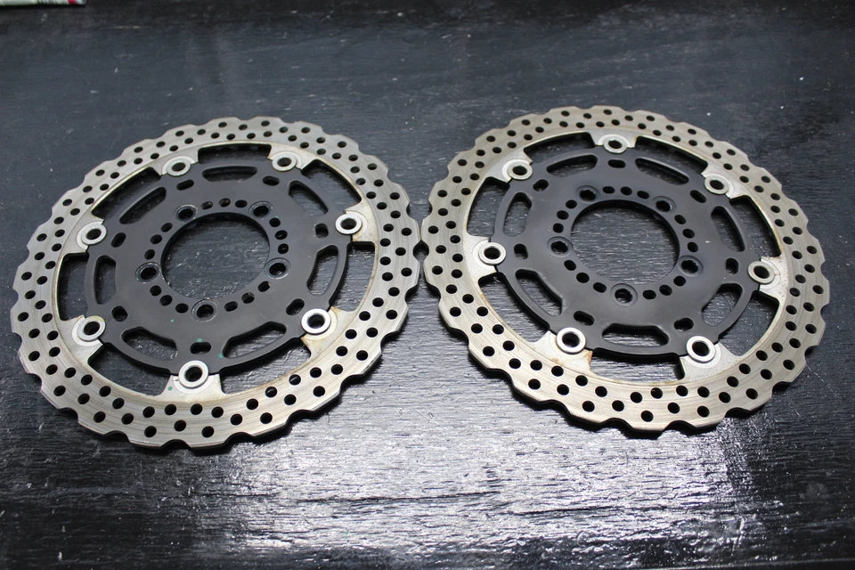 09-11 DISCOS ROTORES FRENO DELANTERO IZQUIERDO DERECHO KAWASAKI NINJA 650R EX650 2009 10 2010 Foto 1 de 4