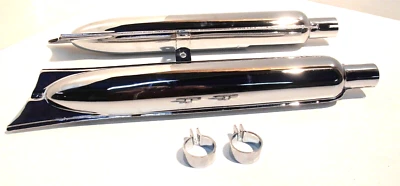 Paar Auspufftöpfe Auspuff Stahl Verchromt BMW R51 R61 R71 R66 R51/2 M72 Ural EU - Bild 1 von 4