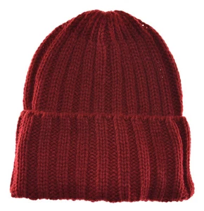 Cuffed Beanie Knit Winter Cable Hat-burgundy cardinal - Picture 1 of 1