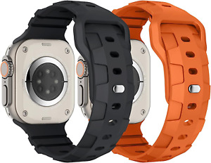 2PK Rugged Apple Watch Band 49Mm 45Mm 44Mm 42Mm Strap Iwatch Ultra SE 8 7 6 5