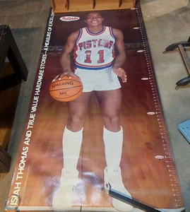 vintage Isiah Thomas poster 1986 True Value life size A measure of excellence - Picture 1 of 9