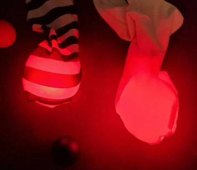 LED Poi Kugeln 70 mm wiederaufladbar - Kontaktgriffe Socke Poi CUSTOM - Bild 1 von 4