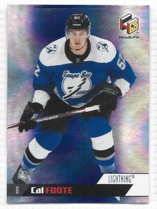 Cal Foote Tampa Bay Lightning 2020-21 Upper Deck Extended Holo GrFX #HG-19 - Image 1 of 1