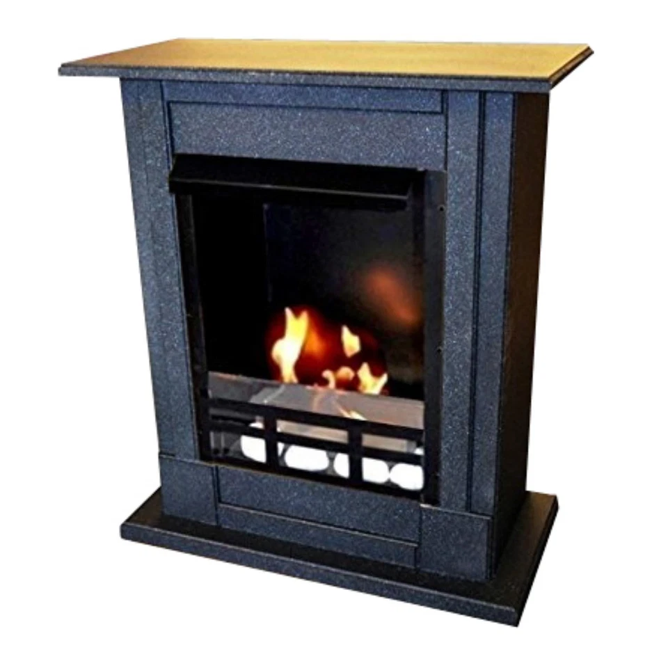 Caminetti Fireplace Chimenea Cheminee Gelkamin Madrid Deluxe Royal Granito scuro - Immagine 1 di 4