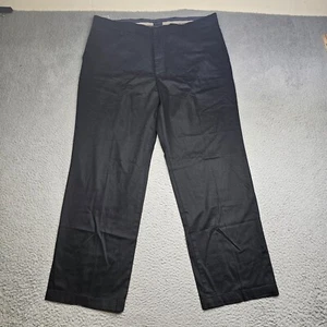Dockers Hose Erwachsene Größe 38 schwarz flach vorne Knopf Taschen Chino Herren - Bild 1 von 13