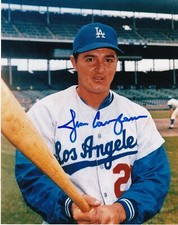 JIM CAMPANIS   LOS ANGELES  DODGERS   ACTION SIGNED 8x10