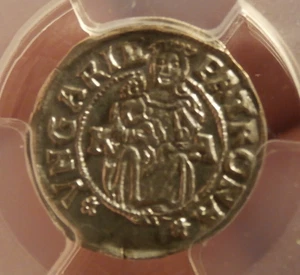 HUNGARY PCGS 1526-KA DENAR SILVER COIN LOUIS L II UNC DETAILS P-214 - Picture 1 of 5
