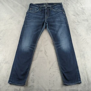 Silver Jeans Eddie Joga Jeans Mens Blue Fits 34x32 Relaxed Fit Stretch Tag 36x34 - Picture 1 of 16