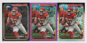Dante Hall 2024 TOPPS CHROME PINK REFRACTOR + X-FRACTOR + BASE LOT #97 CHIEFS - Picture 1 of 2