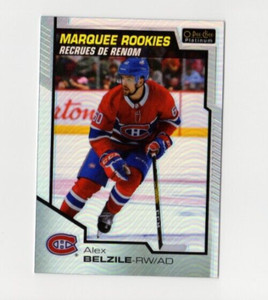 2020-21 UD O-Pee-Chee Platinum Alex Belzile #187 Rainbow Marquee Rookies