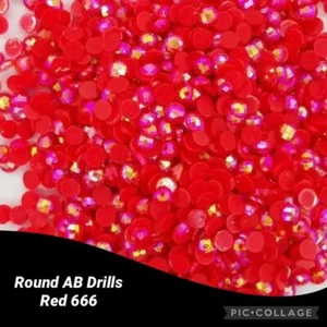 AU SELLER 2000 Drills Diamond Painting ROUND AB Aurora Borealis Red 666 - Picture 1 of 1