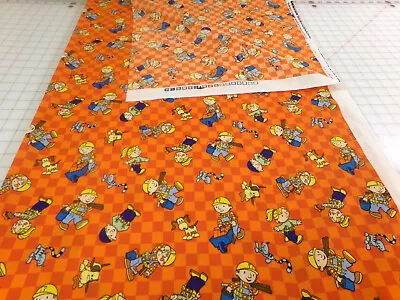 Bob The Builder Fabric. Bob, Wendy, Pilchard, Scruffy (33x44) SEE Note. J25-49 - Image 1 of 4