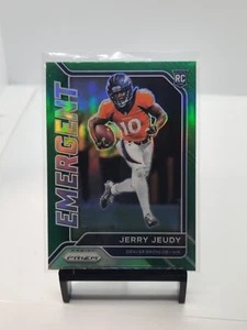 2020 Panini Prizm Jerry Jeudy Emergent Green Rookie Denver Broncos #8 - Bild 1 von 2