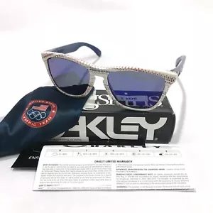 Oakley Sunglasses * Frogskins 9013-85 White & Red Iridium Team USA Collection - Picture 1 of 9