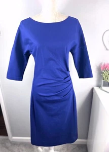 WINSER LONDON Blue 3/4 Sleeve Ruffle Waist Dress Size 12 - Picture 1 of 11