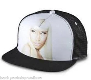 Gorra de béisbol Nicki Minaj NUEVA SOMBRERO FACIAL correa ajustable blanco y negro nueva con etiquetas - Imagen 1 de 1