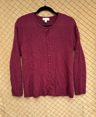 Suéter cárdigan tejido con cable frontal botón óxido talla XL de Appleseed’s para mujer Foto 1 de 2