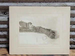 Antik 8x10 Kabinett Karte Foto RR Zug Wrack Absturz PRR Prosser Sizerville PA  - Bild 1 von 12