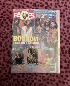 Faces Rocks Magazine Dec 1992 Bon Jovi Ugly Kid Joe Megadeth Danzig Crue - Picture 1 of 2