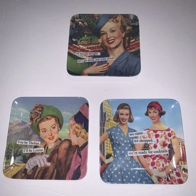 Lote de 3 placas de melamina retro Anne Taintor Foto 1 de 4