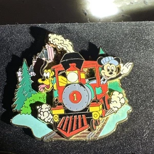 2008 Disney Pin Mickey’s Pin Odyssey Mickey & Pluto Disneyland Railroad Train - Picture 1 of 1