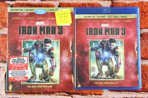 Marvel Iron Man 3 Blu-ray 3D + Blu-ray + DVD w/ Slipcover - Picture 1 of 6